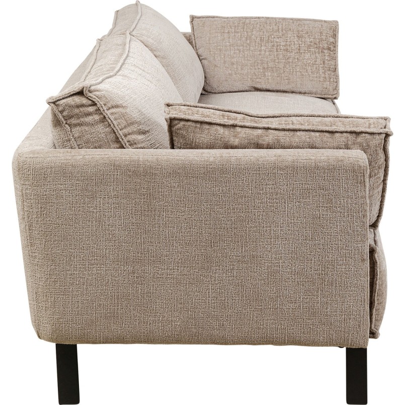 Canapé 3 places en tissu beige - Victor - Kare Design