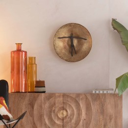 Gold wall decoration with black elongated character - Umano - Kare Design