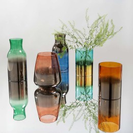 Vase en verre turquoise - Glow - Kare Design