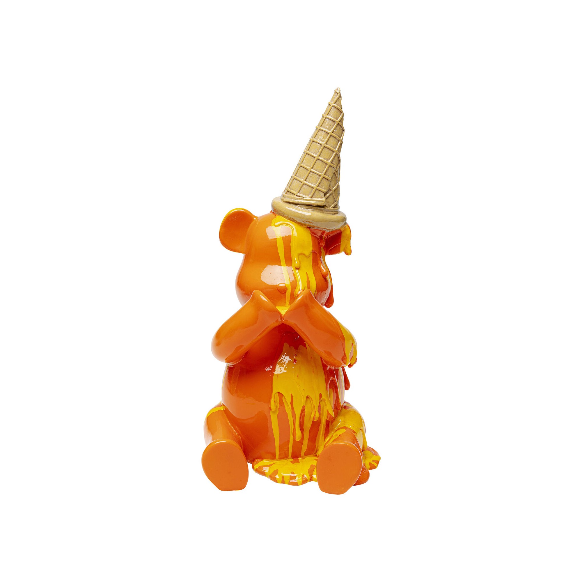 Figurine décorative Sitting Gelato Bear Orange 37c