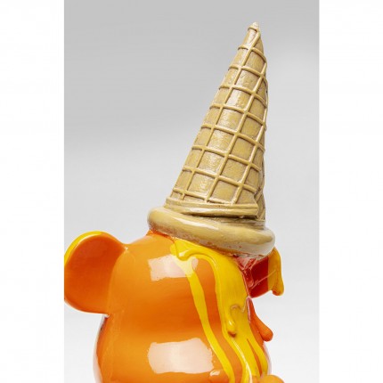 Figurine décorative Sitting Gelato Bear Orange 37c