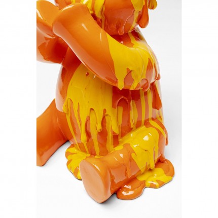 Figurine décorative Sitting Gelato Bear Orange 37c