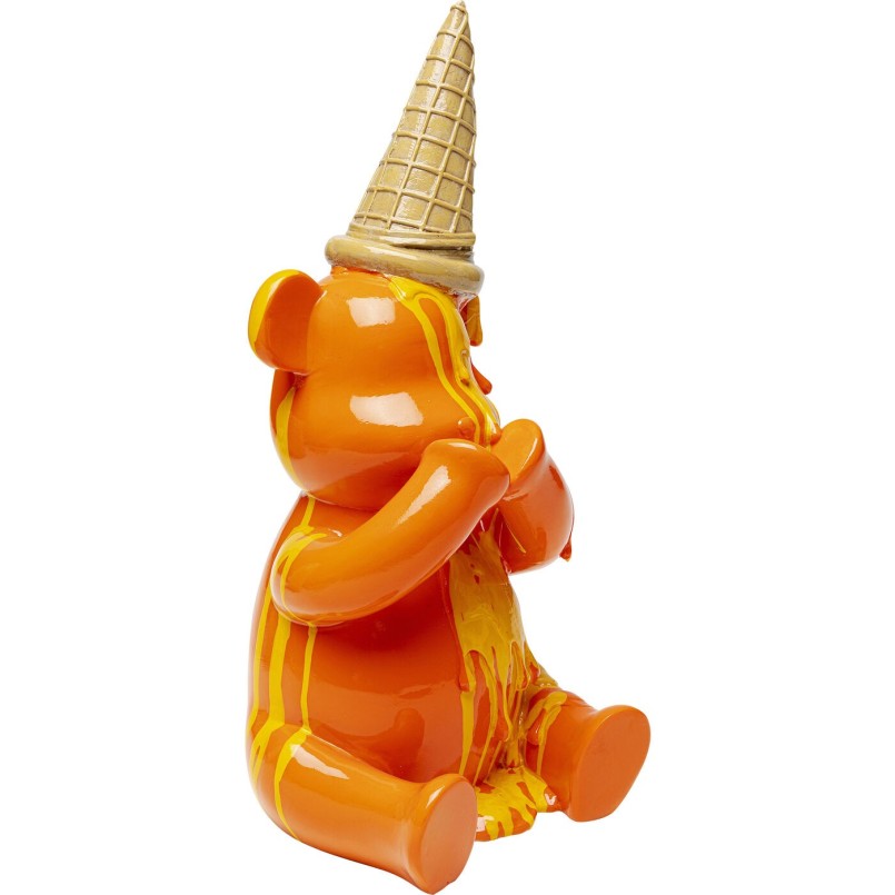 Figurine décorative Sitting Gelato Bear Orange 37c