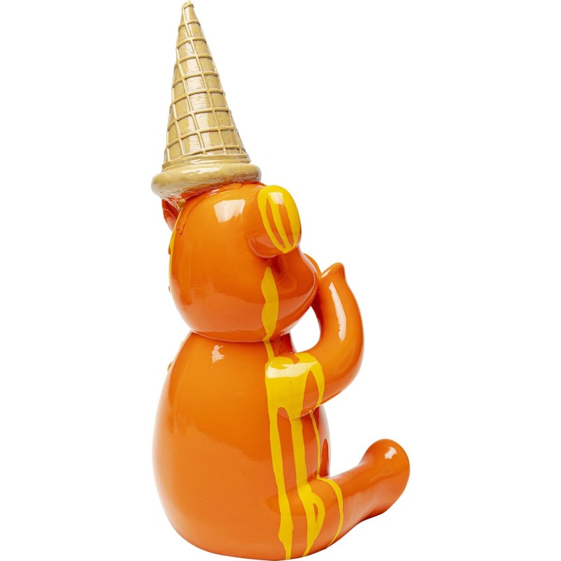 Figurine décorative Sitting Gelato Bear Orange 37c