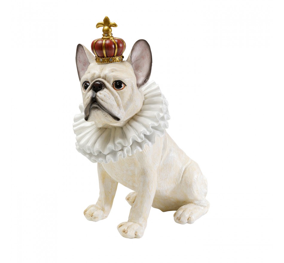 Déco bouledogue blanc roi Kare Design Déco bouledogue blanc roi Kare Design
