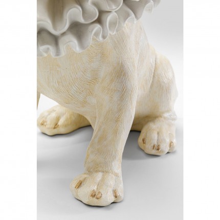 Figurine décorative King Dog blanc 33cm