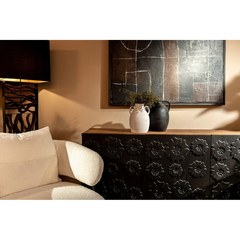 Black driftwood floor lamp - Nature Wave - Kare Design