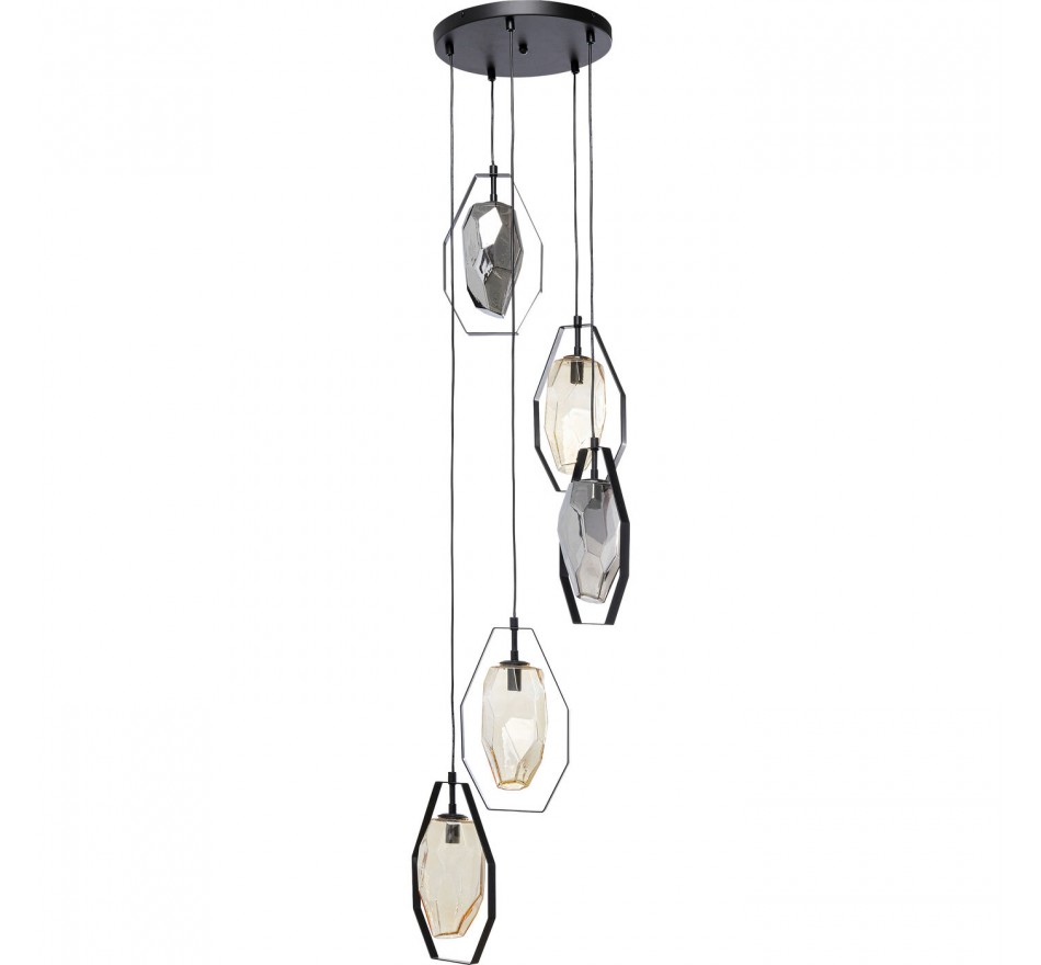 Suspension Diamond Fever Spiral noir Ø42cm