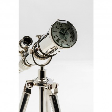 Horloge téléscope argenté 49cm Kare Design