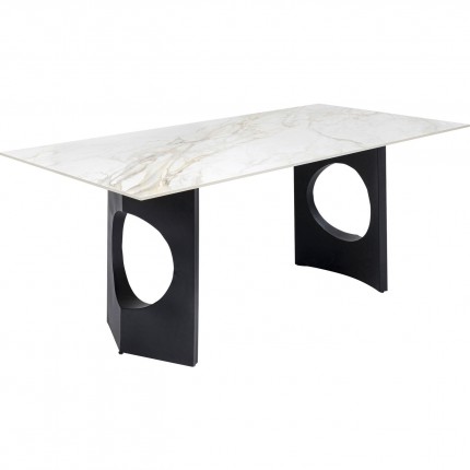 Table Eternity Oho blanche et noire 180x90cm Kare Design