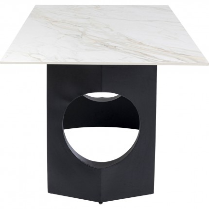 Table Eternity Oho blanche et noire 180x90cm Kare Design