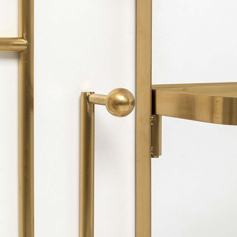 Coat rack with golden mirror - Tristan - Kare Design