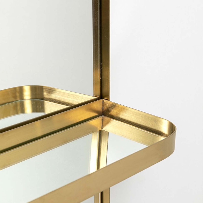 Coat rack with golden mirror - Tristan - Kare Design