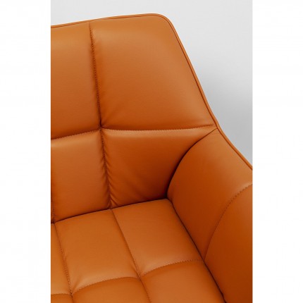 Chaise avec accoudoirs pivotante Thinktank orange Kare Design