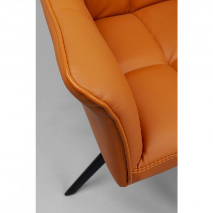 Chaise avec accoudoirs pivotante Thinktank orange Kare Design