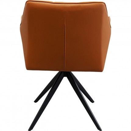 Chaise avec accoudoirs pivotante Thinktank orange Kare Design