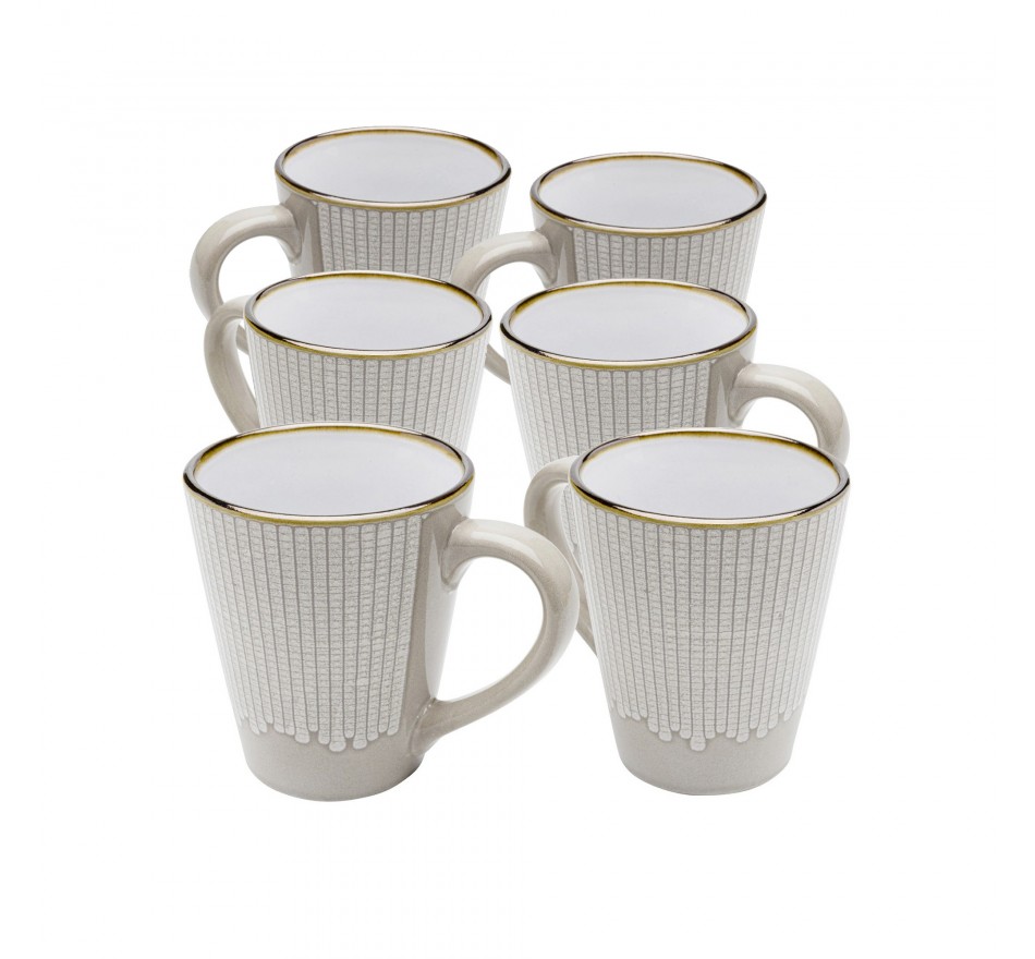 Mugs Amalia set de 6 gris Kare Design