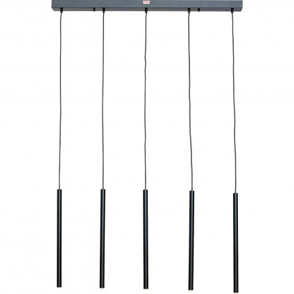 Suspension Living Vegas 5 tubes noire Kare Design