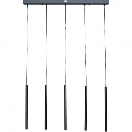 Suspension Living Vegas 5 tubes noire Kare Design