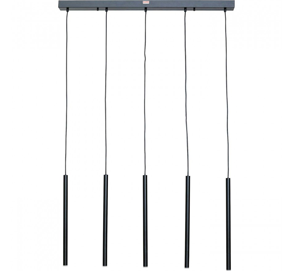 Suspension Living Vegas 5 tubes noire Kare Design