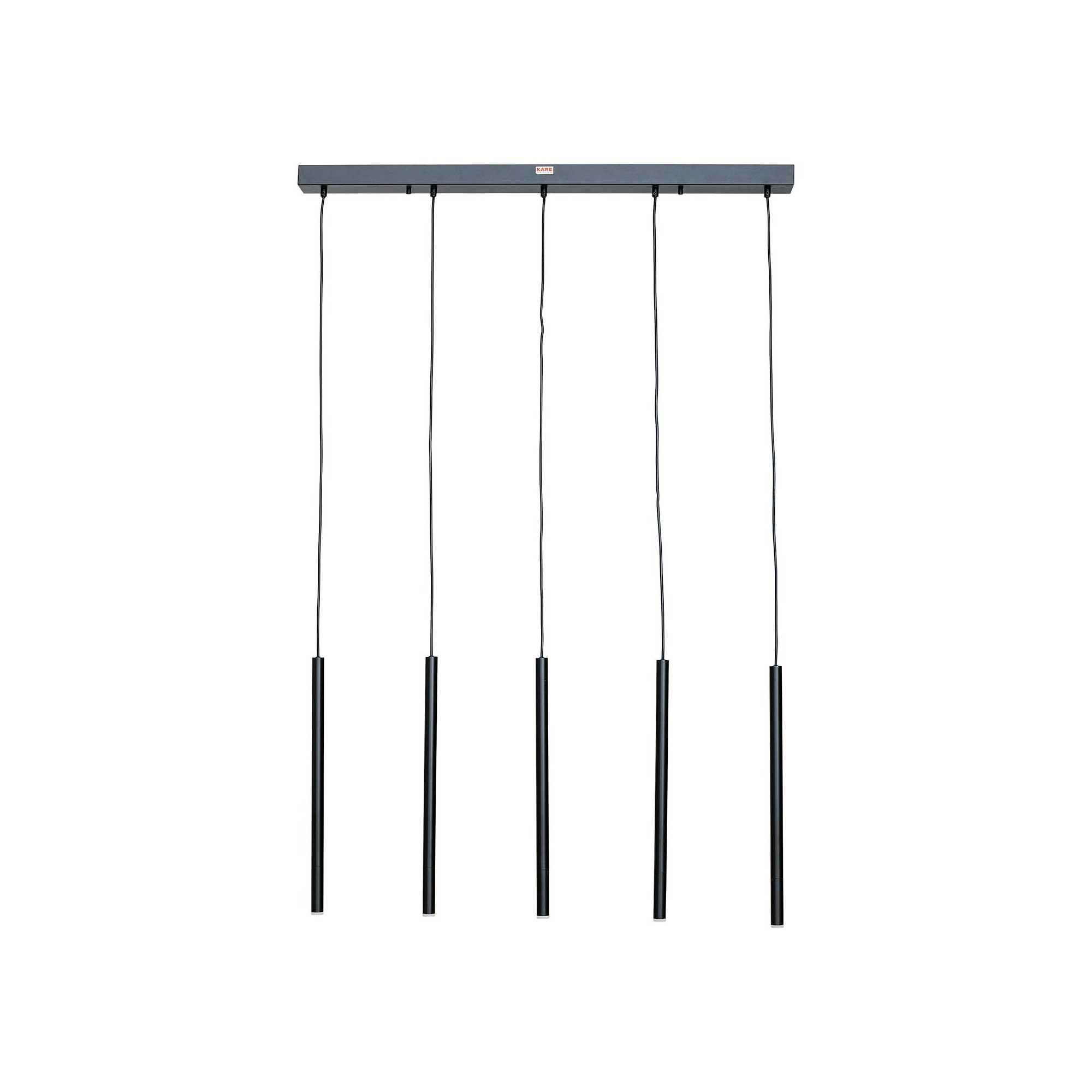 Suspension Living Vegas 5 tubes noire Kare Design