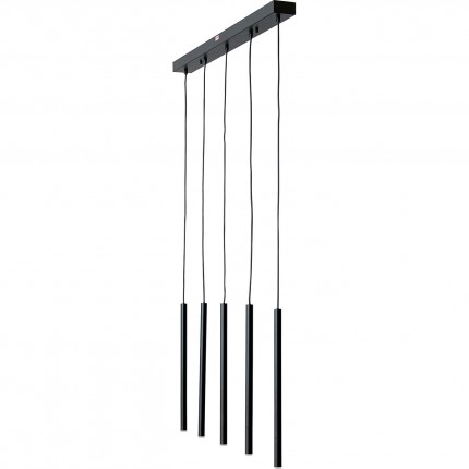Suspension Living Vegas 5 tubes noire Kare Design
