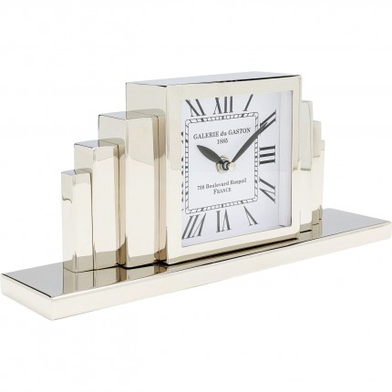 Horloge de table City argentée Kare Design