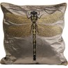 Coussin Glitter Dragenfly marron 40x40cm