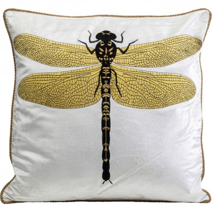 Coussin libellule 40x40cm blanc Kare Design