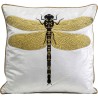 Coussin Glitter Dragonfly blanc 40x40cm