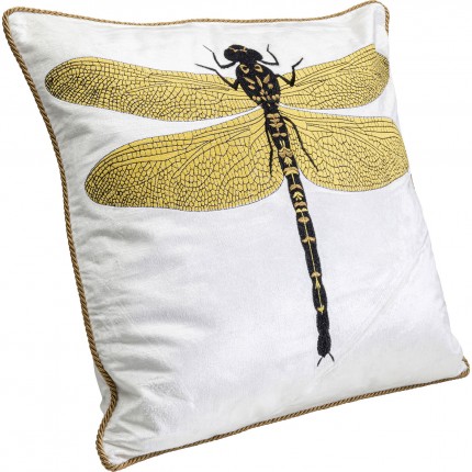 Coussin libellule 40x40cm blanc Kare Design