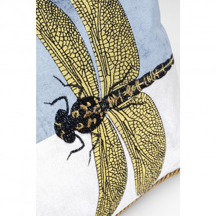 Coussin Glitter Dragonfly blanc 50x30cm