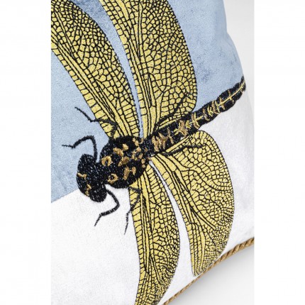 Cushion dragonfly white and blue Kare Design