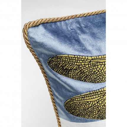 Cushion dragonfly white and blue Kare Design