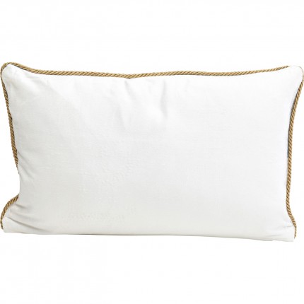 Coussin libellules 50x30cm blanc et bleu Kare Design