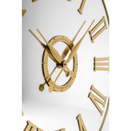 Horloge murale Casino miroir dorée 76cm Kare Design