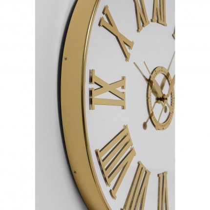 Horloge murale Casino miroir dorée 76cm Kare Design