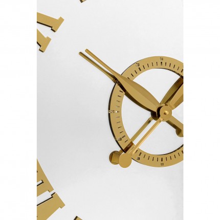 Horloge murale Casino miroir dorée 76cm Kare Design