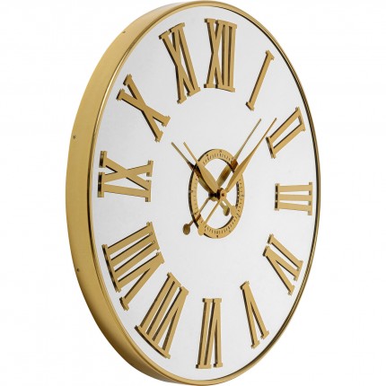 Horloge murale Casino miroir dorée 76cm Kare Design