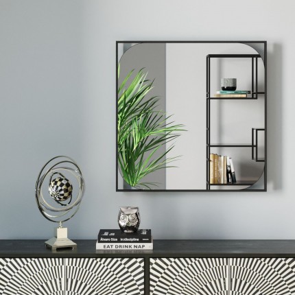 Miroir Bonita noir 81x81cm Kare Design