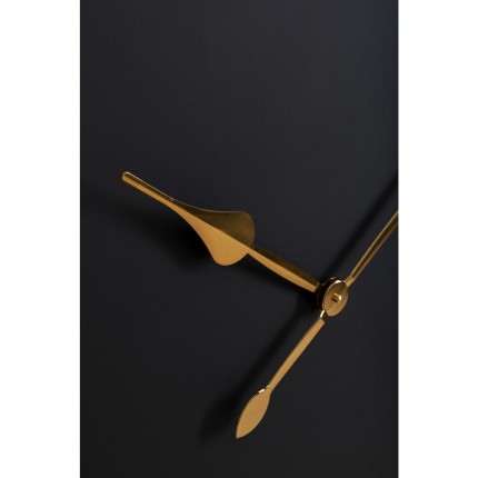 Horloge murale Gamble noire et dorée Kare Design