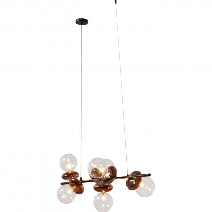 Suspension Double Bubble cuivre 115cm