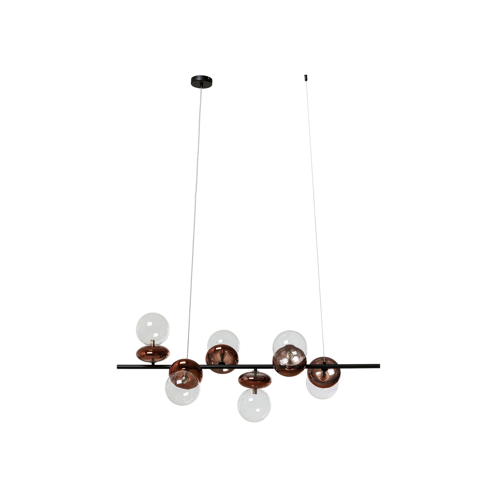 Suspension Double Bubble cuivre 115cm