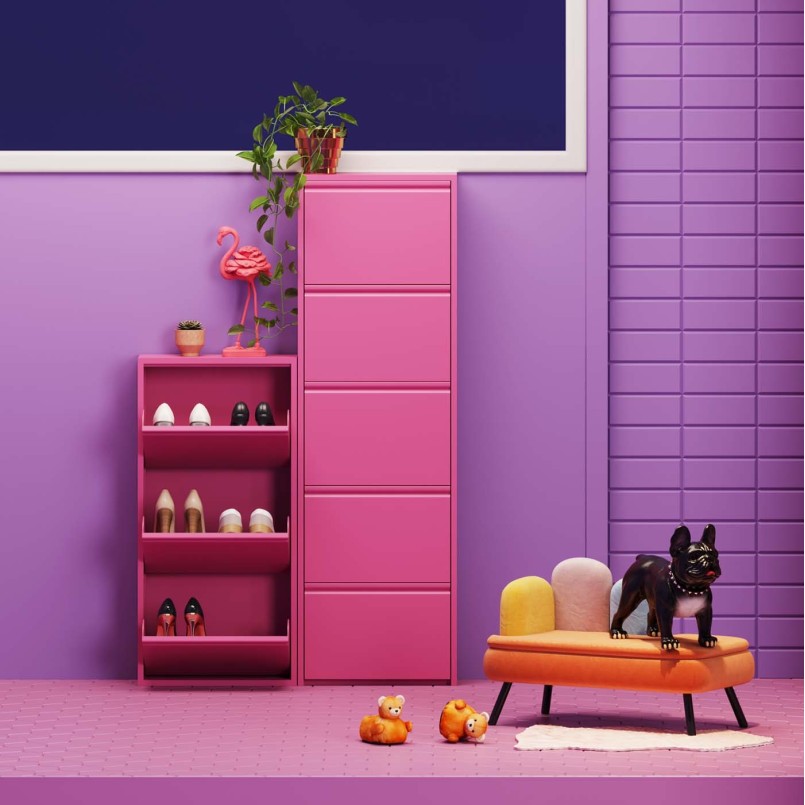 Lit pour animaux en velours orange - Diva - Kare Design