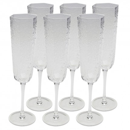 Flûtes à champagne Cascata set de 6 Kare Design