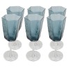 Blue glass wine glasses - Cascata - Kare Design