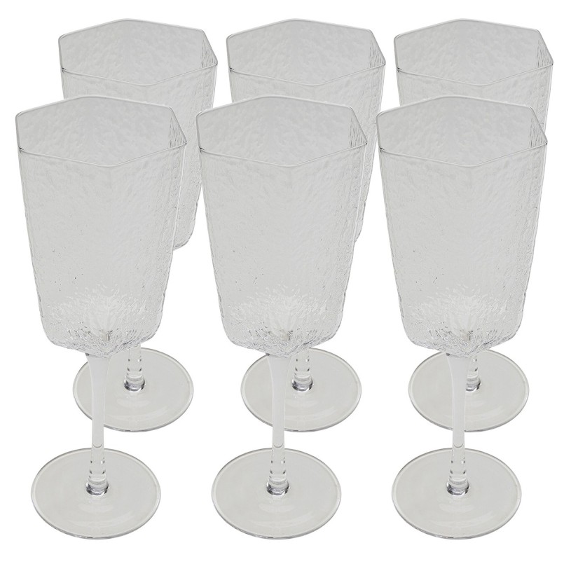 Clear glass wine glasses - Cascata - Kare Design