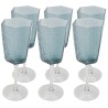 Blue glass wine glasses - Cascata - Kare Design
