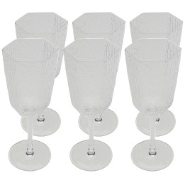 Verres à vin en verre transparent - Cascata - Kare Design