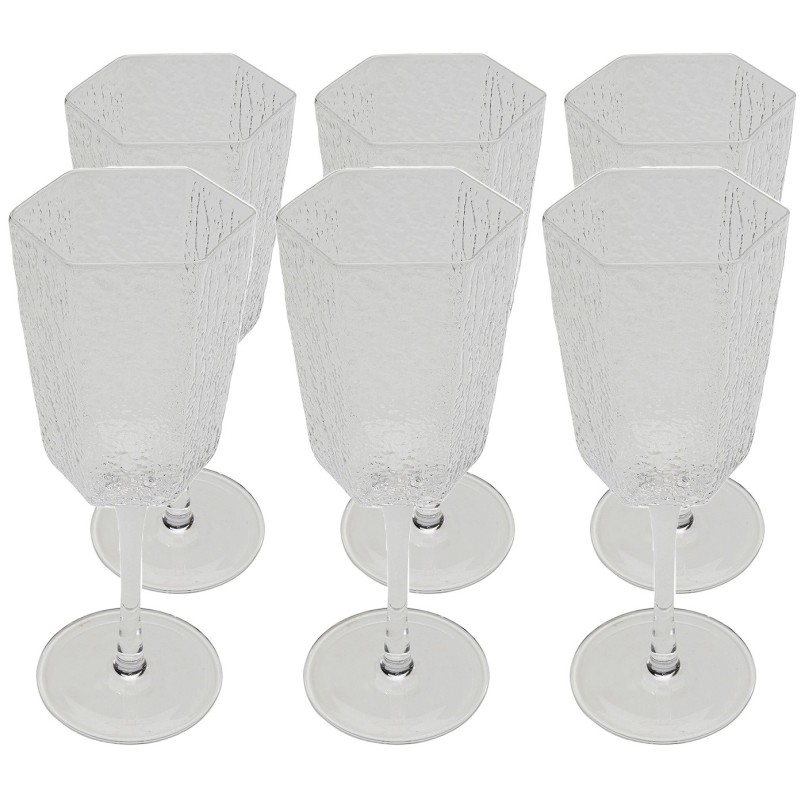 Verres à vin en verre transparent - Cascata - Kare Design